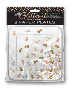 Glitterati Penis Party Plates - Pack of 8