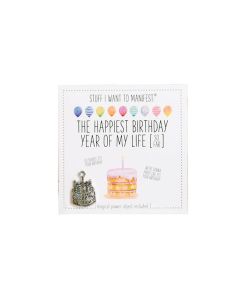 Warm Human The Best Birthday Year of My Life (So Far) Mini Card & Charm